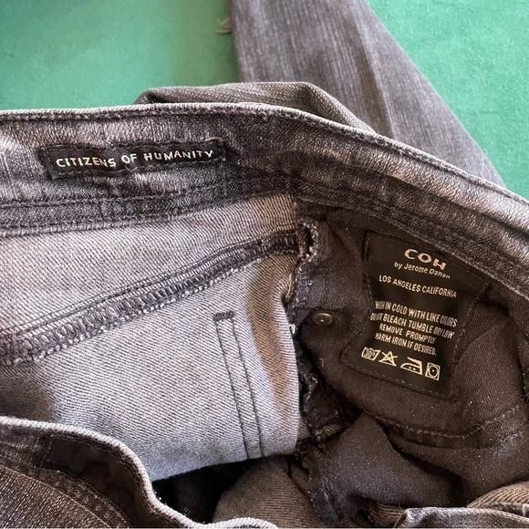 Citizens Of Humanity Ava 142 Stretch Gray Raw Hem Low Waist Straight Leg Jean 27 - Picture 6 of 10